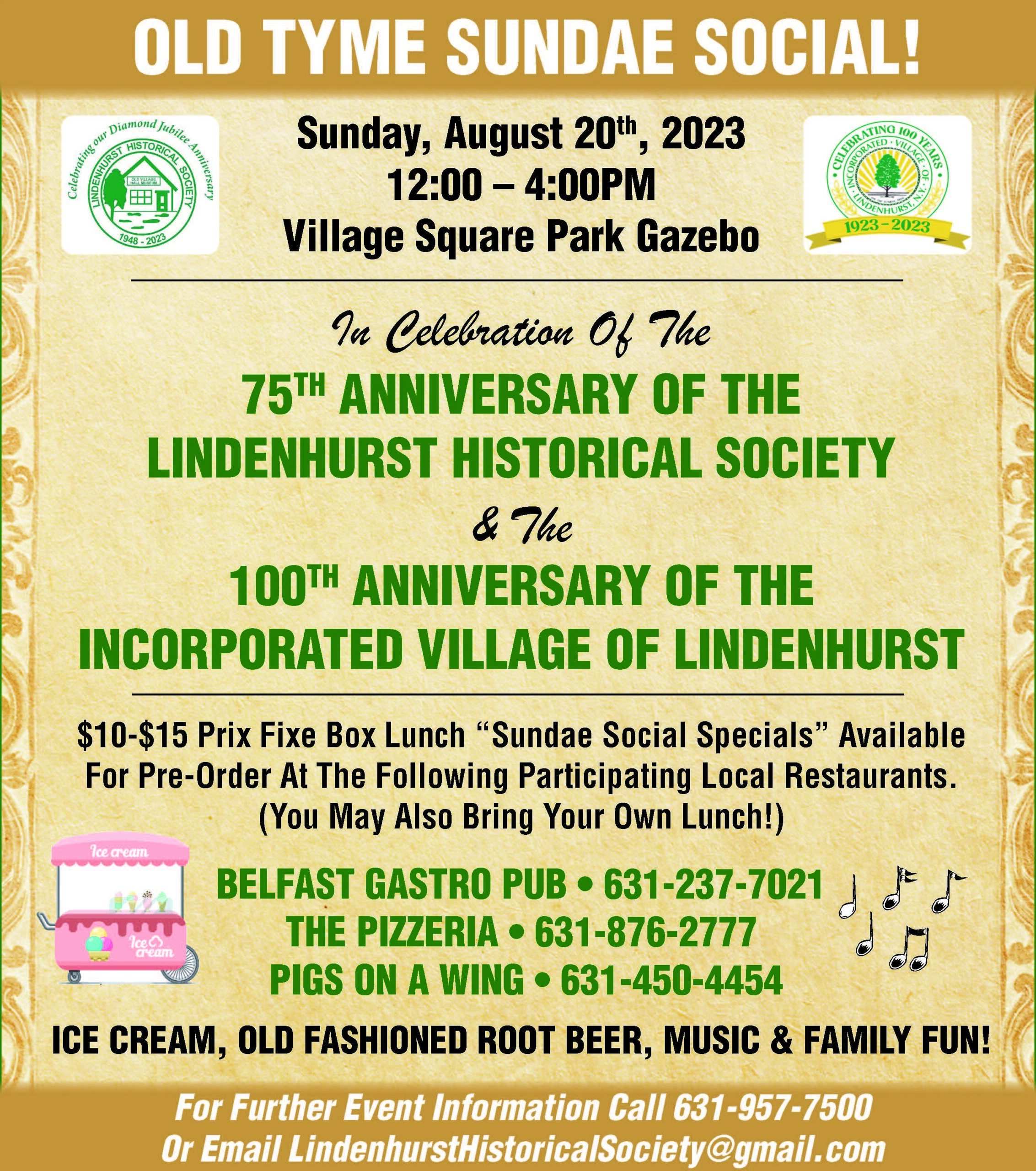 Old Tyme Sundae Social”