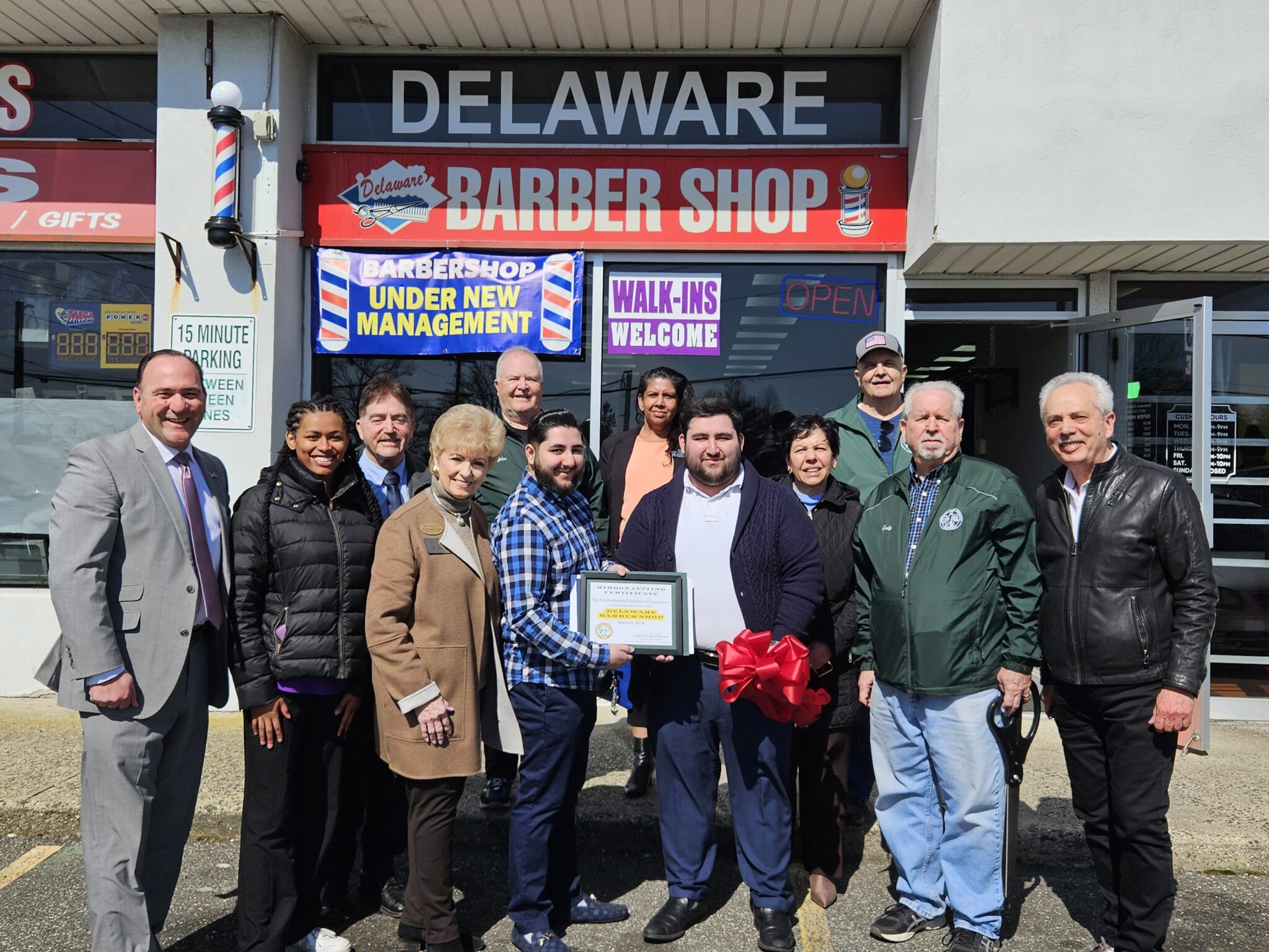 DELAWARE BARBER SHOP RIBBON-CUTTING CEREMONY